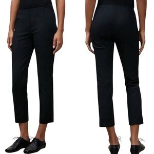 LAFAYETTE 148 Lexington Cropped Straight Leg Black Trouser Pants